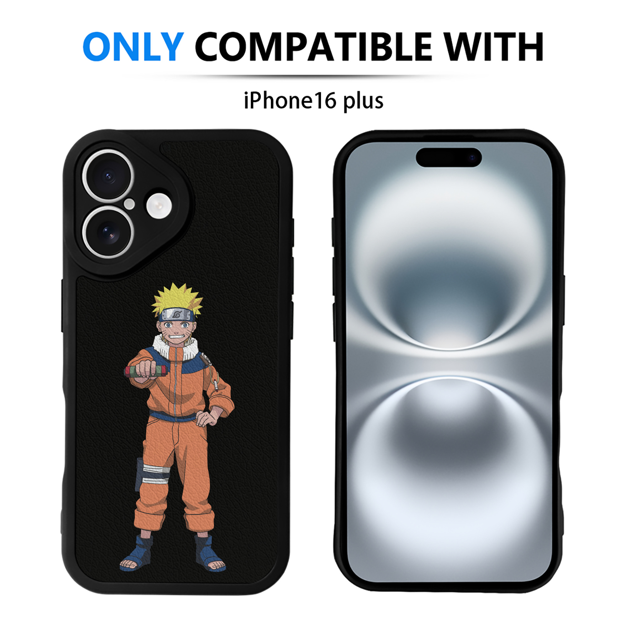 （画像用） NARUTO -ナルト- うずまき ナルト Uzumaki Naruto 【iPhone 16シリーズ対応】シリコンスマホケース（レザー調） 材質：シリコン